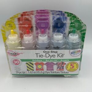Tulip One-Step Tie-Dye Kit Rainbow Color Fabric Dye 5 Colors DIY - 3 Pack Bundle